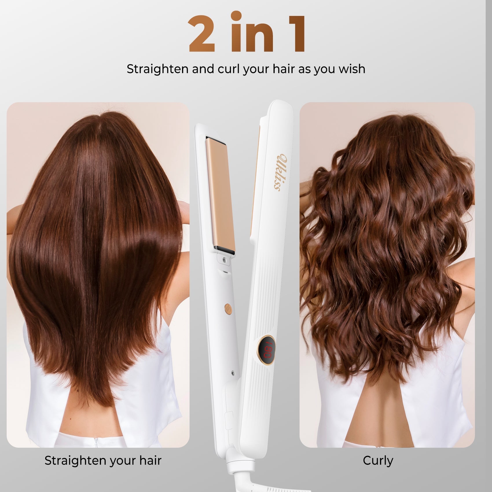 UKLISS 2-in-1 Hair Straightener