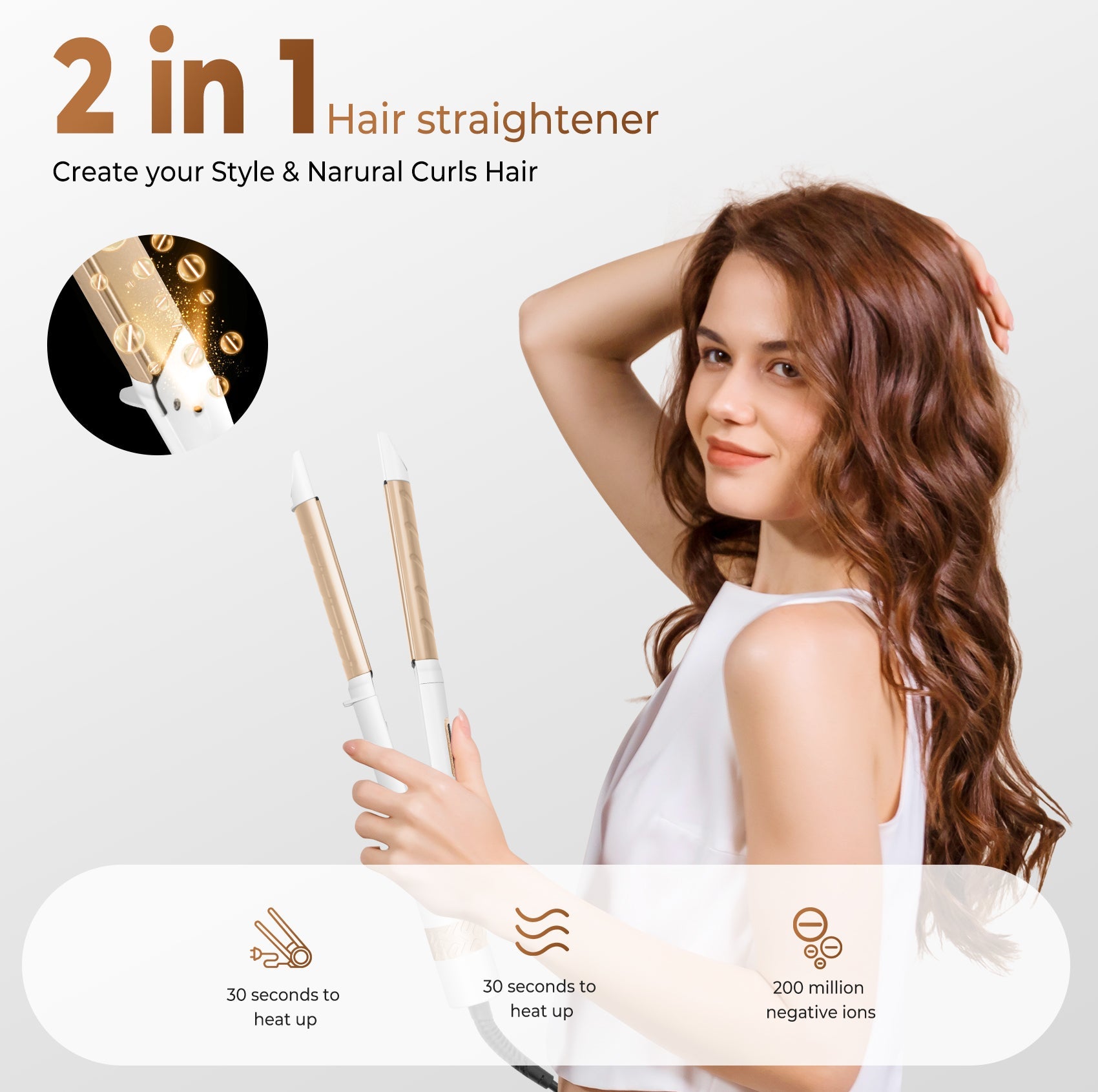 2 In 1 Hair Straightener