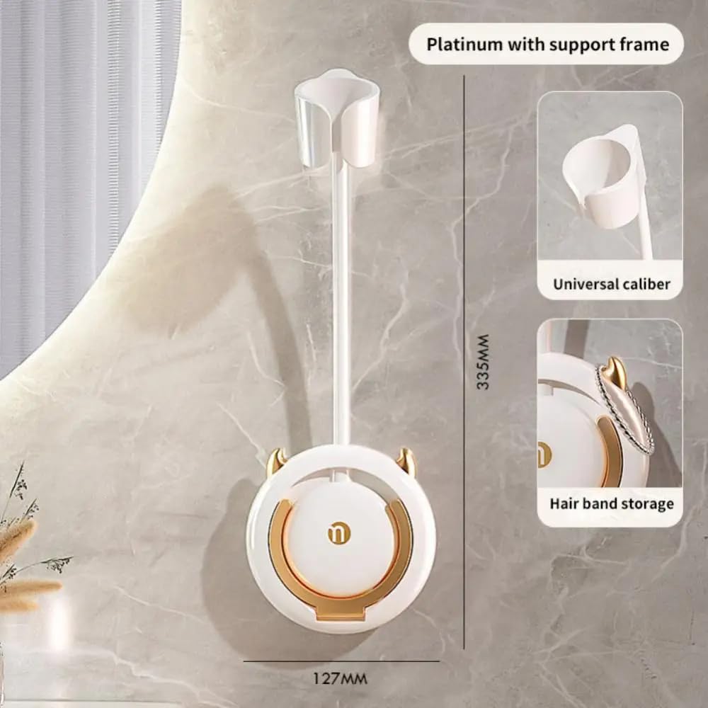 Hands-Free Adjustable Wall-Mount Blow Dryer Holder